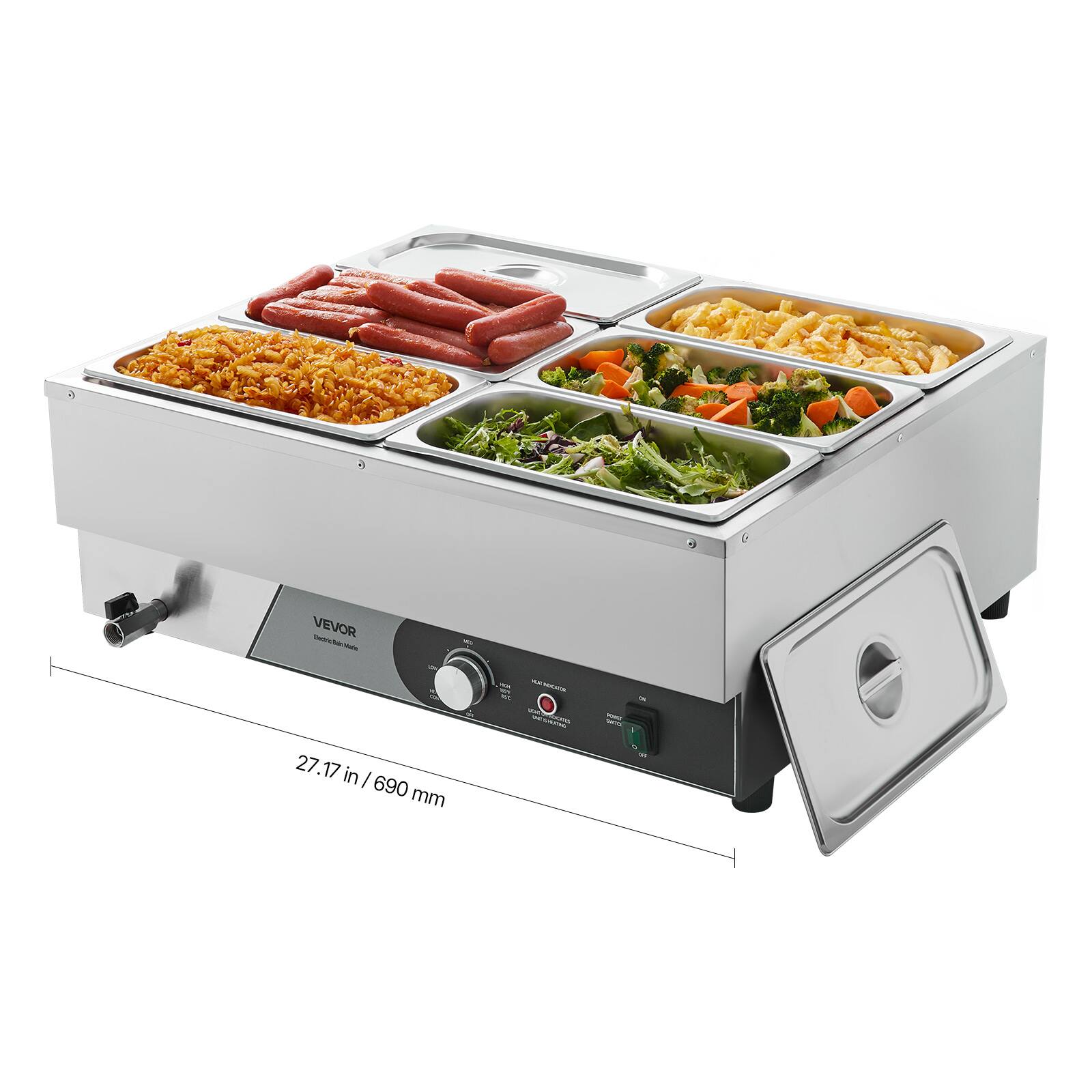 VEVOR Electric Bain Marie  
27.17 in - 690 mm  
SOCIETA -