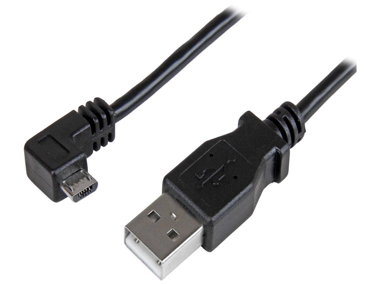 StarTech.com - 1m 3 ft Right Angle Micro-USB Charge-and-Sync Cable M/M - USB 2.0 A to Micro-USB - 28/24 AWG