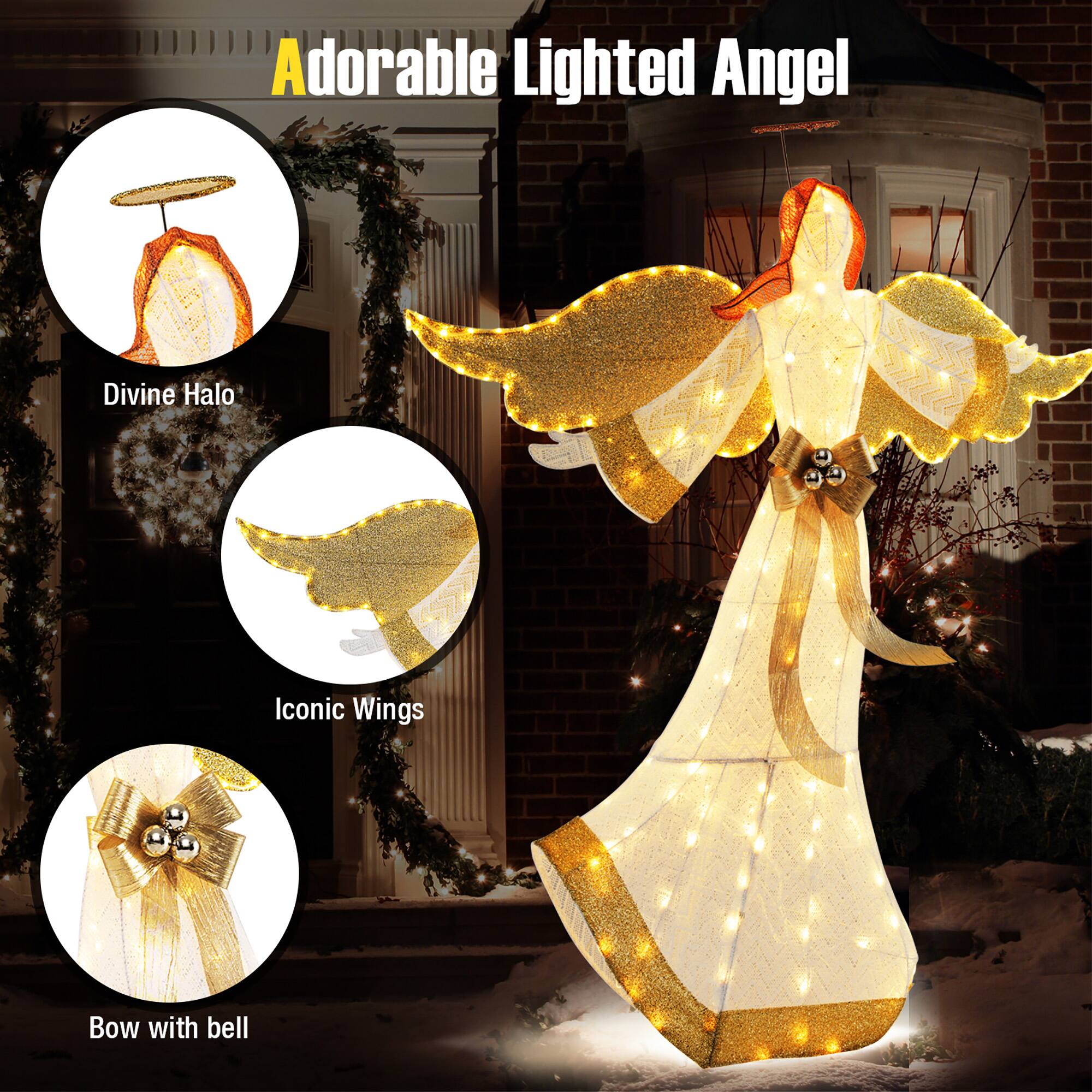 Adorable Lighted Angel

- Divine Halo
- Iconic Wings
- Bow with bell
