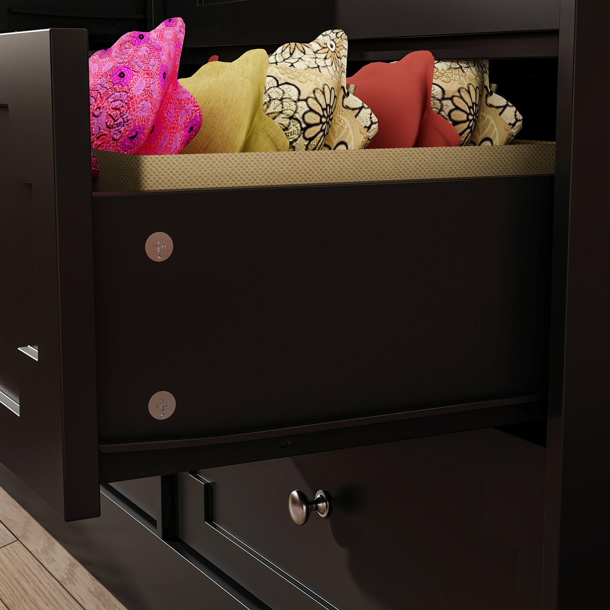 Alt View 5. Famapy - Famapy 12 - Drawer Dresser: Anti - Tip Design, Unique - Styled Storage for Multi - Scenes - Black.