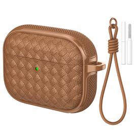 Dteck - for AirPods Pro 3 Case, Woven Series Earbuds Protective Case, Full Drop Protection Cover with Lanyard and Cleaning Kit - Brown