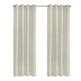 Commonwealth Home Fashions - Habitat Boucle Sheer Premium Stylish and Functional Grommet Curtain Panel 52" x 84" - Off White
