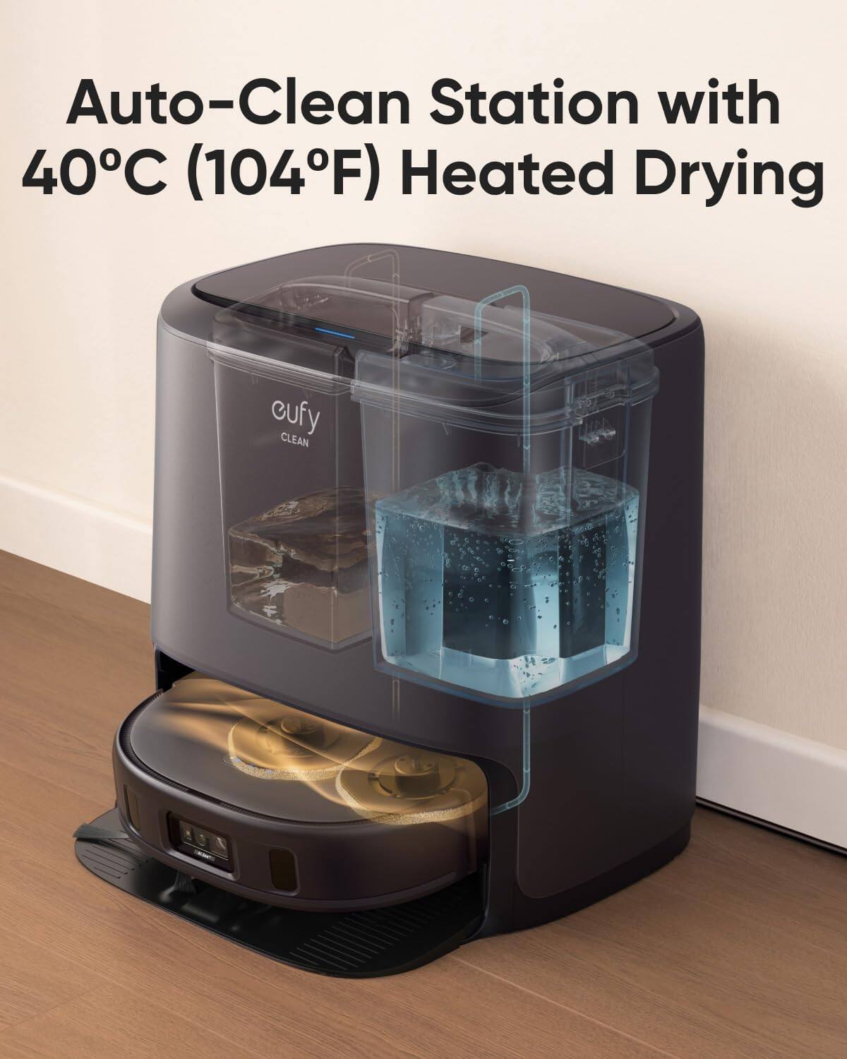Auto-Clean Station with 40°C (104°F) Heated Drying