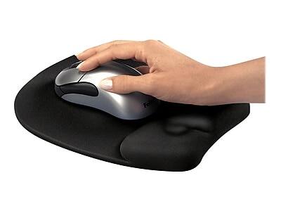 Alt View 1. Fellowes - Memory Foam Mouse Pad/Wrist Rest Combo, Non-Skid Base, Black - Black.