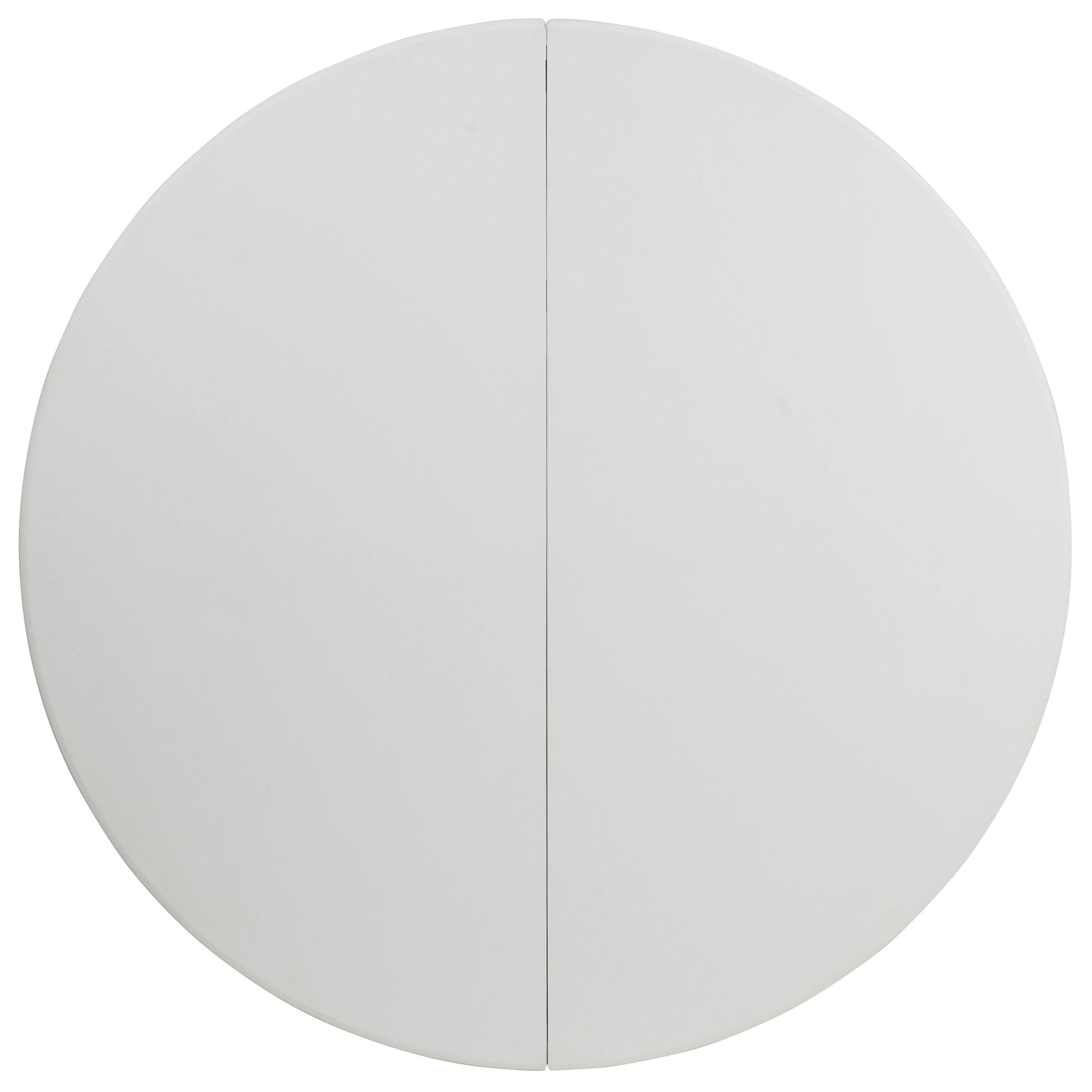 Alt View 4. Emma + Oliver - 5-Foot Round Bi-Fold Plastic Folding Table with Carrying Handle - Granite White.