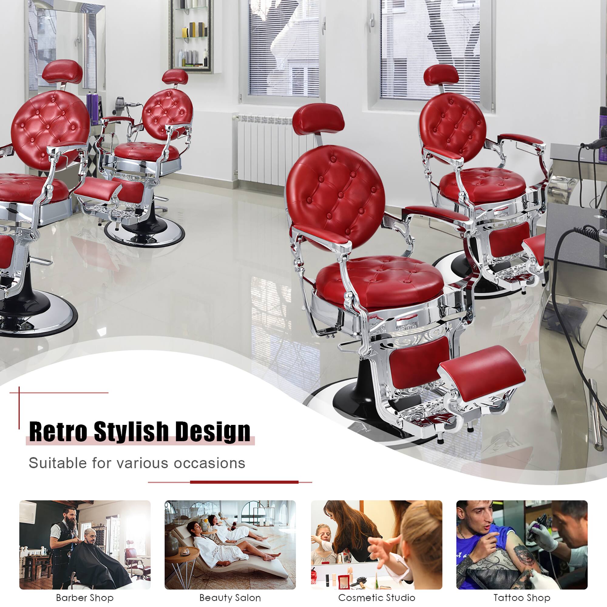 15 Retro Stylish Design Suitable for various occasions: Barber Shop, Beauty Salon, Cosmetic Studio, Tattoo Shop.