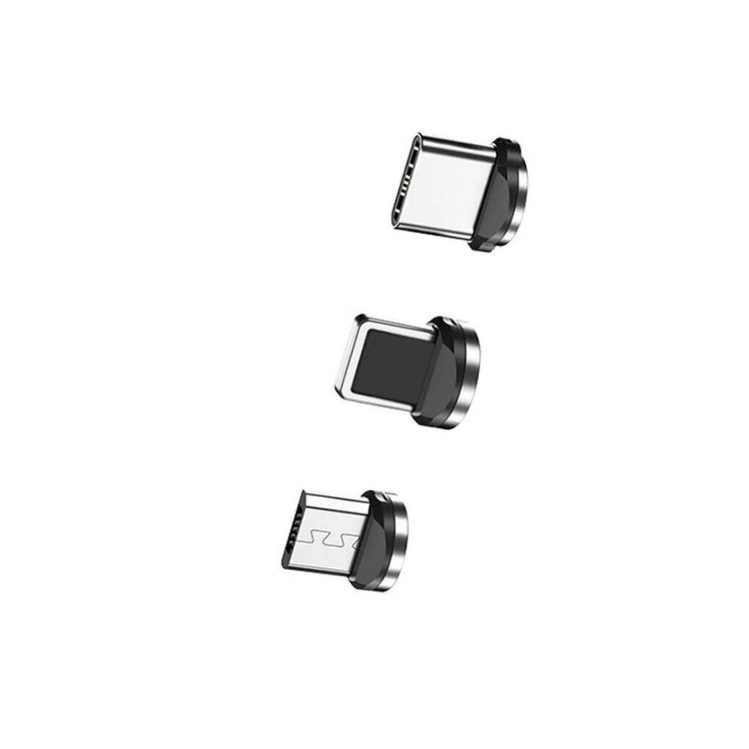 Left. Home Collection - 3-Pack Magnetic Charger Tips – Replacement Type-C, Micro-USB & iOS Plugs for 540° Magnetic Charging Cables.