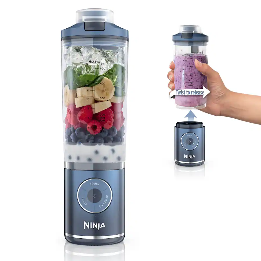 Ninja Blast Max Portable Blender with 22oz Twist & Go Vessel Deep Navy ...