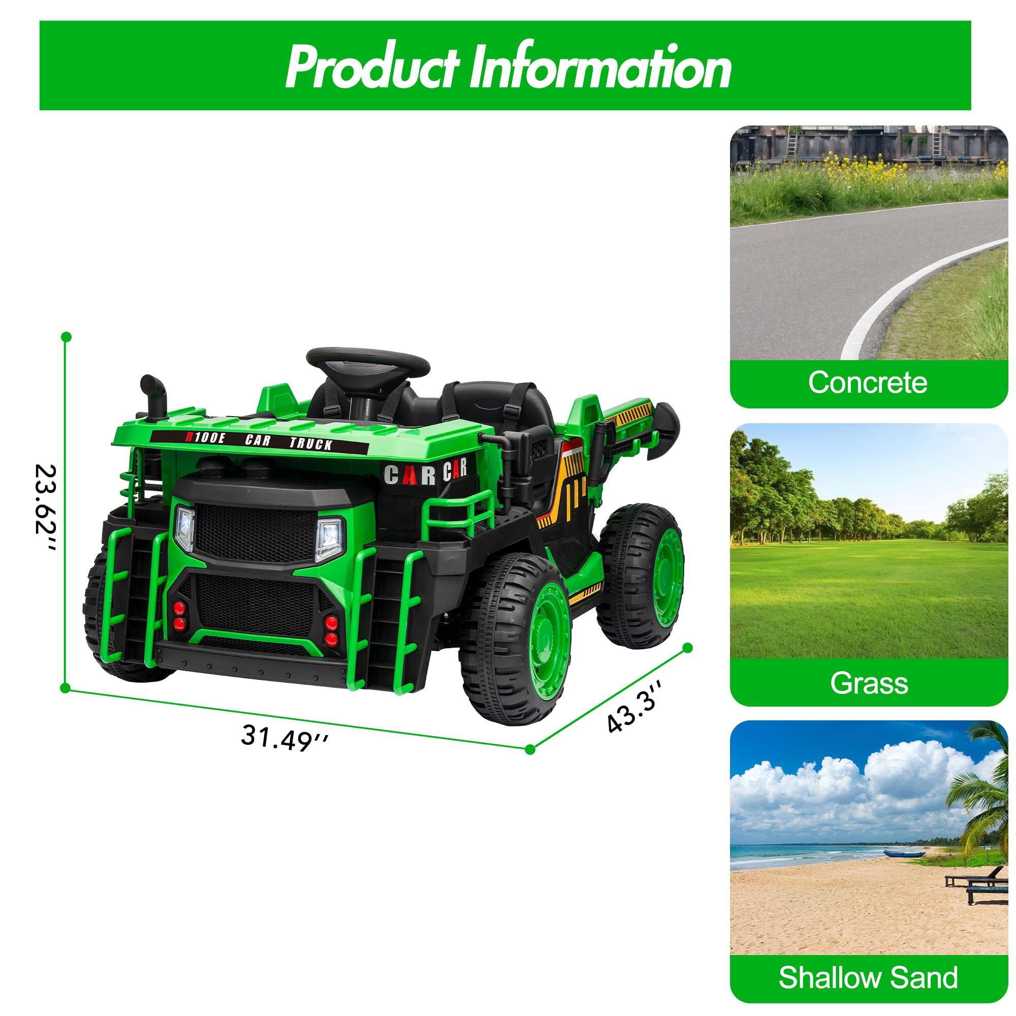 Product Information

- 23.62" (Width)
- 31.49" (Height)
- 43.3" (Length)

Concrete
Grass
Shallow Sand