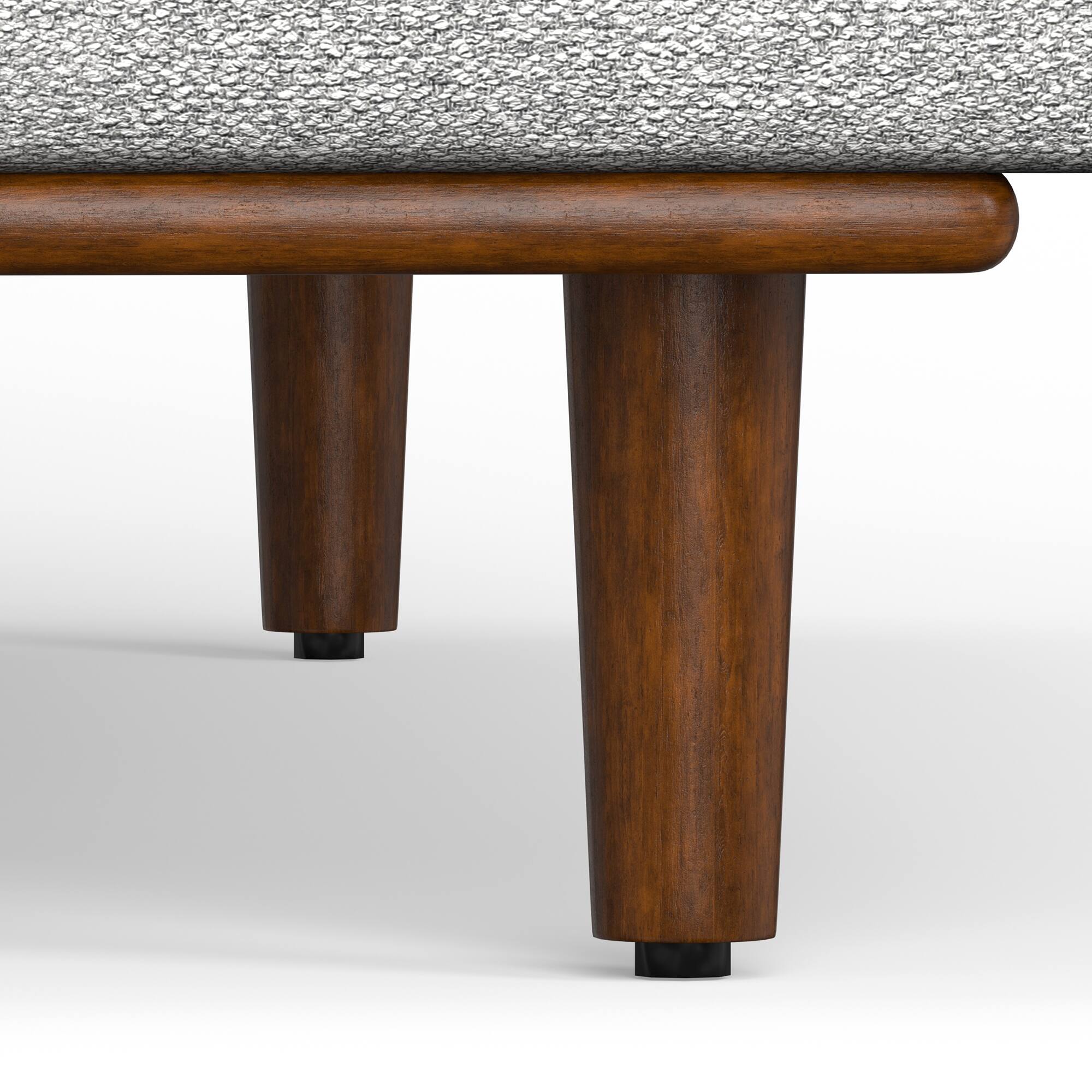 Alt View 7. Simpli Home - Morrison 89 inch Wide Mid-Century Modern Sofa in Mist Grey Woven-Blend Fabric - Mist Grey.