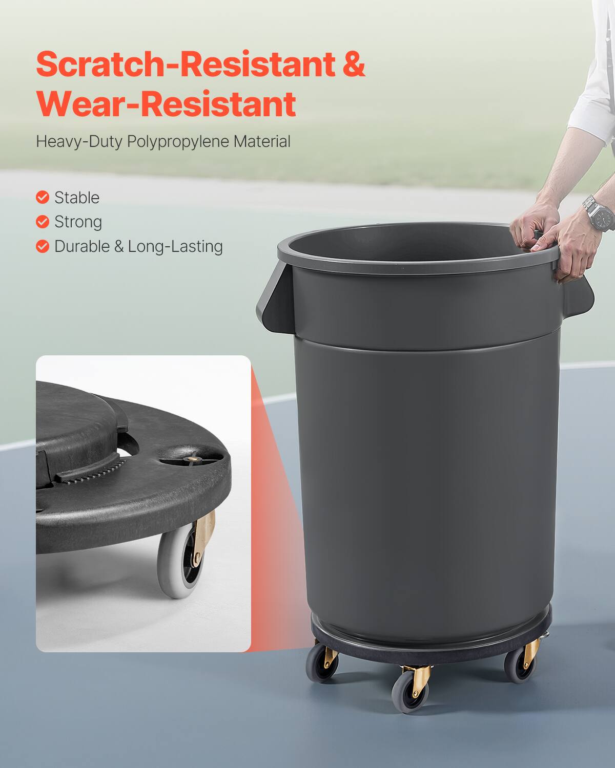 Scratch-Resistant & Wear-Resistant  
Heavy-Duty Polypropylene Material  

- Stable  
- Strong  
- Durable & Long-Lasting