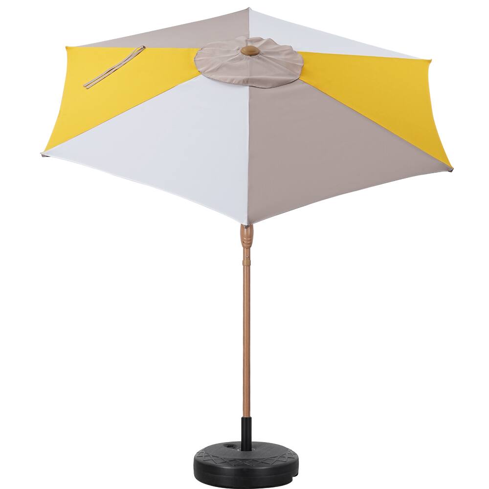 Left. Ainfox - Ainfox 7.5ft Contrast Color Patio Umbrella Tilt Without base - White.