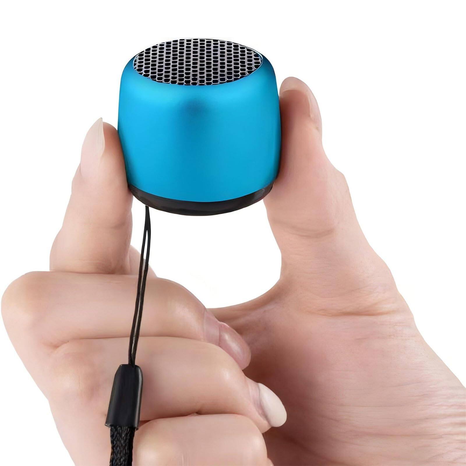 Front. Cedar Assembly - Mini Portable With Hd Sound Bass I Smallest Wireless Speakers For Phone pc tablet Photo Selfie Button Ans... - Blue.