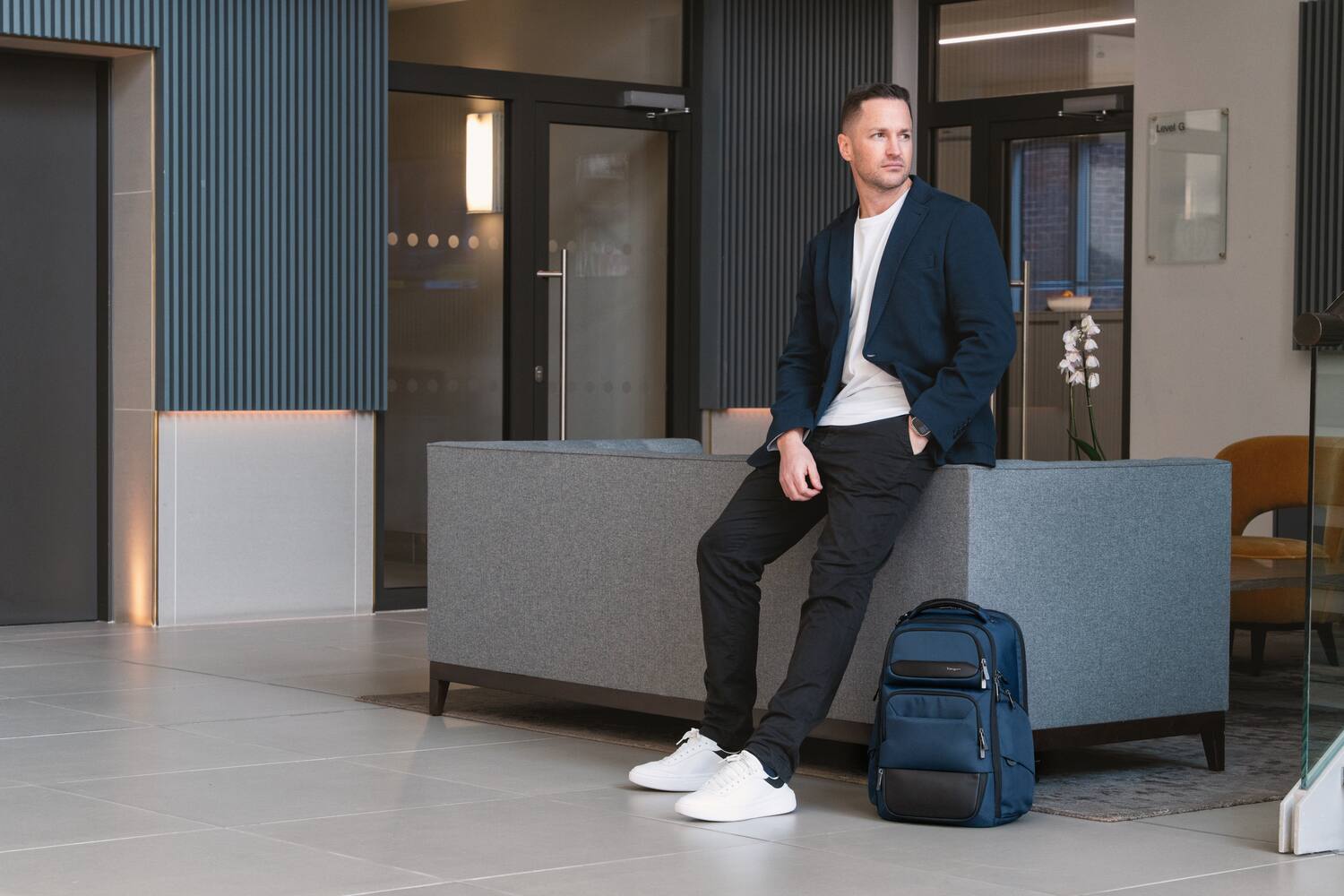 Alt View 12. Targus - 15-16” HeritageLuxe Backpack - Blue.