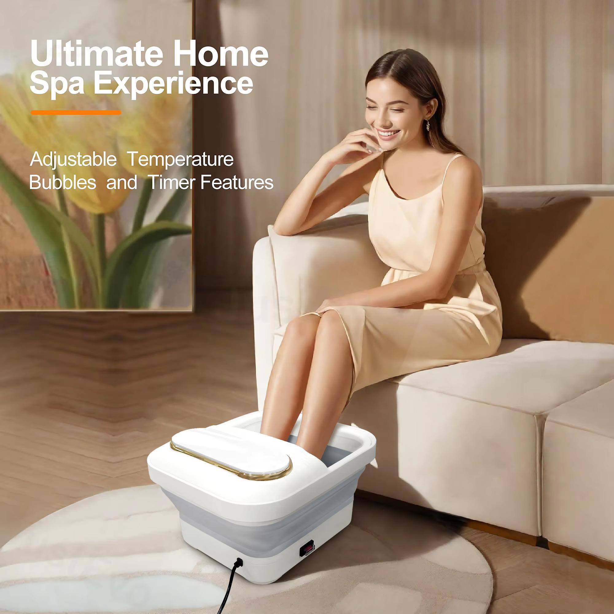 Ultimate Home Spa Experience

Adjustable Temperature, Bubbles, and Timer Features