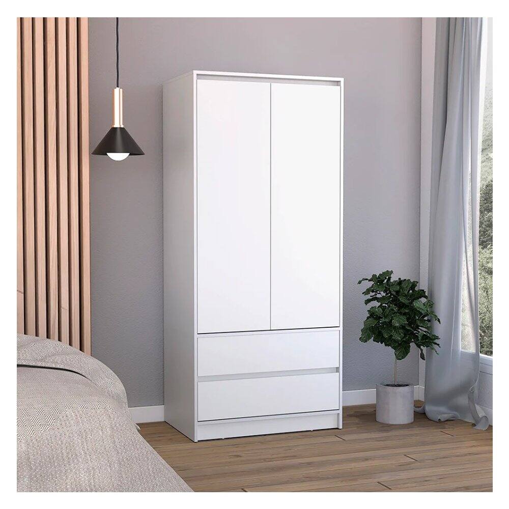 Alt View 1. TuHome - Austin Armoire White MDF - White.