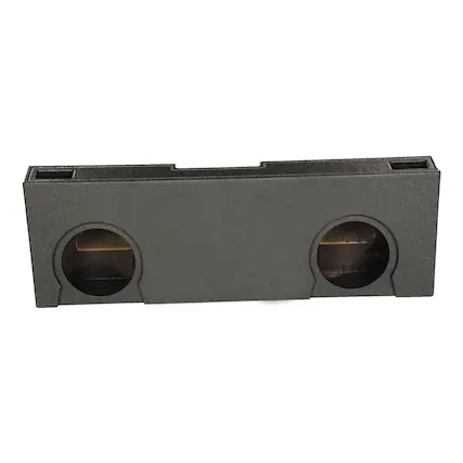 Front. QPower - QPower 2 Hole 2007-2013 GM/Chevy Crew Cab 10" Ported Subwoofer Box QBGMC07210 - Black.