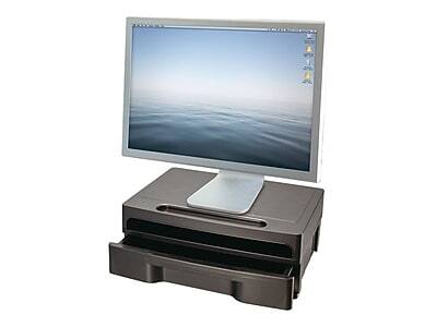 Alt View 2. Officemate - 200 Series Executive Monitor Stand, Black - Black.