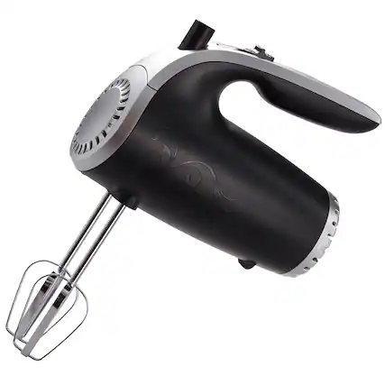 Front. Brentwood - Brentwood HM-48B Lightweight 5-Speed Electric Hand Mixer, Black - Black.