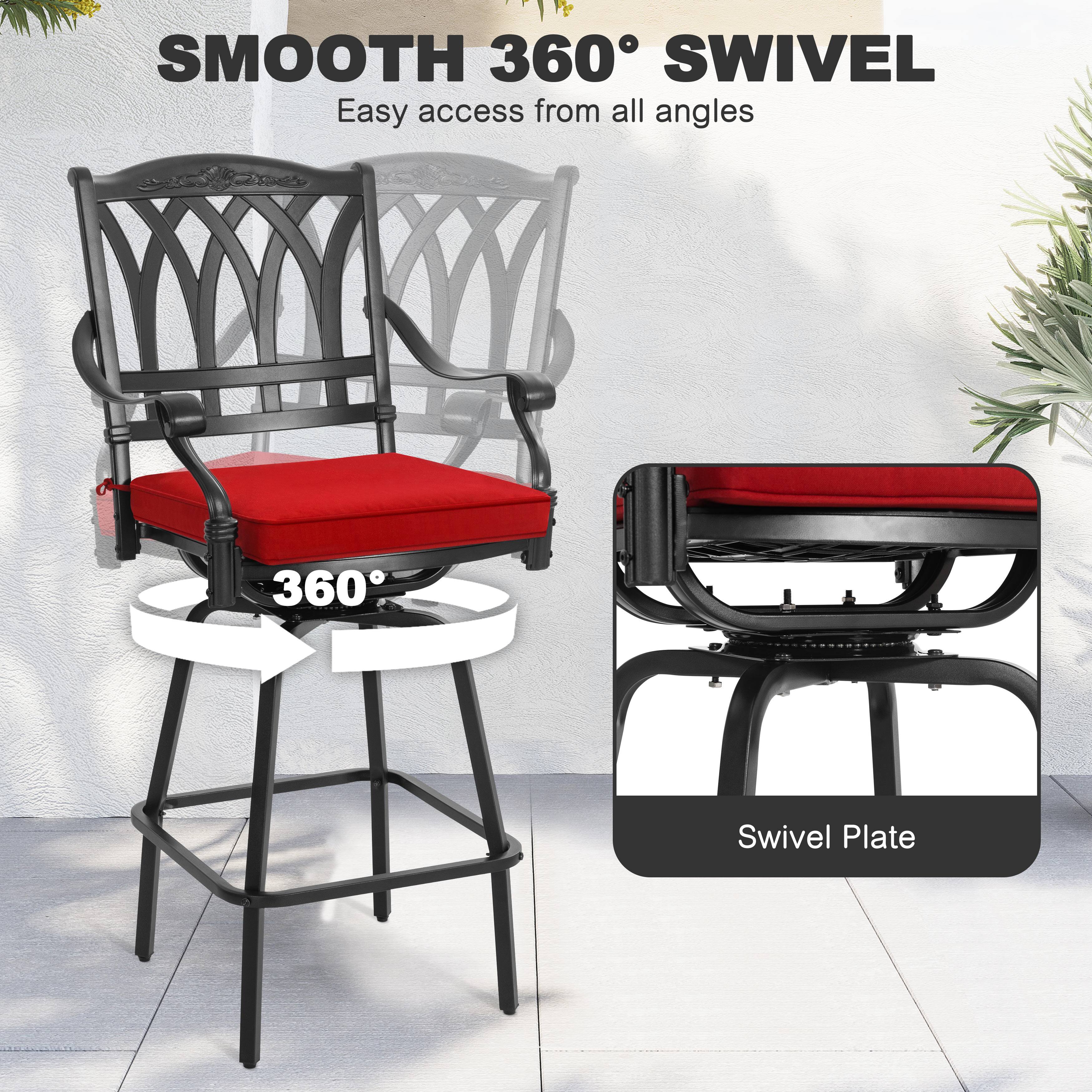 SMOOTH 360° SWIVEL  
Easy access from all angles  

360° Swivel Plate