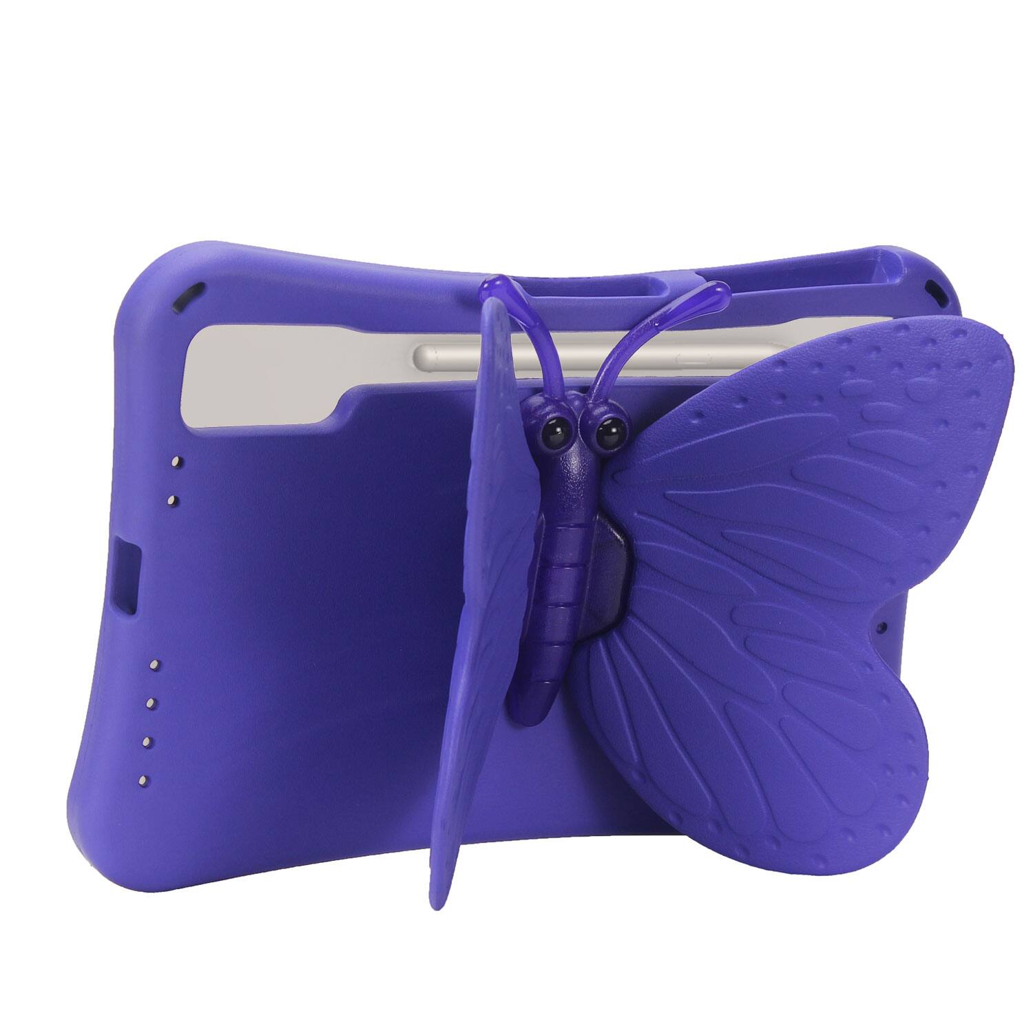 Alt View 2. Dteck - Kids Butterfly Case for Samsung Galaxy Tab S9 FE+ 2023 & Tab S9+ & Tab S8+ & S7 FE,3D Cartoon EVA Shockproof Stand Cover - Purple.