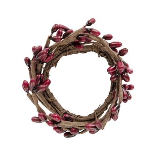 Angle. BreeBe - Mini Pip Berry Ring - 1.5" - Burgundy - Burgundy.