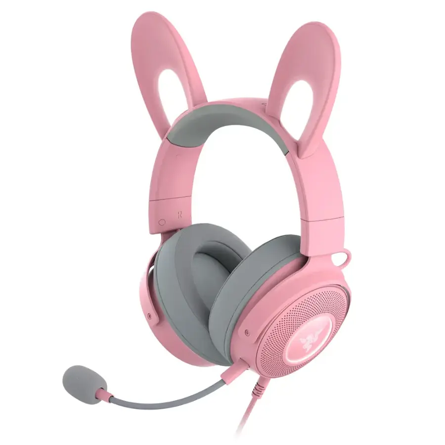 Alt View 16. Razer - Kraken Kitty V2 Pro Wired Gaming Headset for PC, Mac, and Playstation - Quartz Pink.