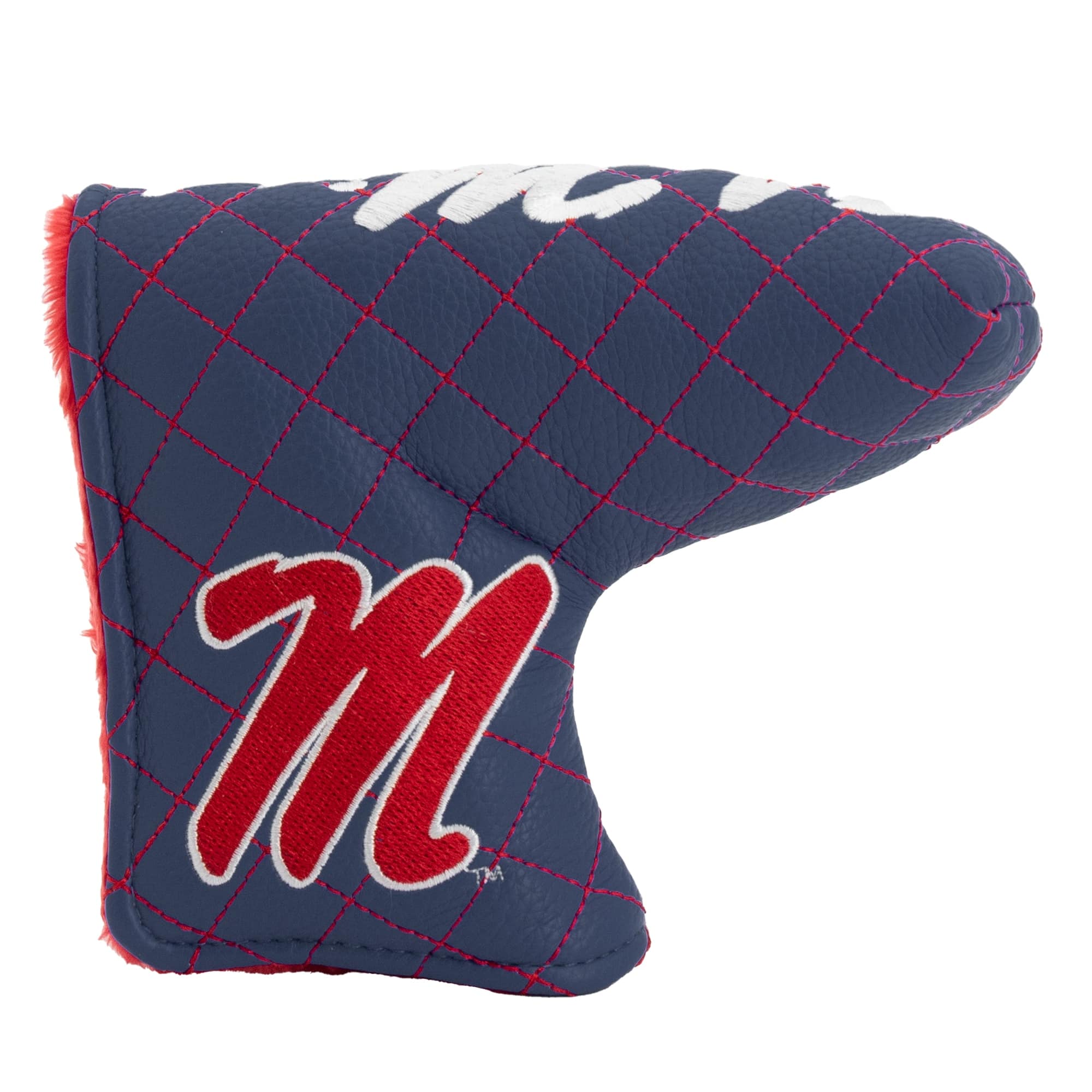 Front. Team Golf - Ole Miss Rebels Quilted Blade Putter Cover - Multicolor.