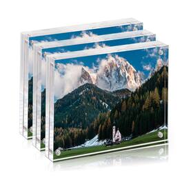 BP4U - 8.5x11 Inch Tabletop Acrylic Picture Frames, 12+12MM Double Sided Desktop Photo Frames (3-Pack)