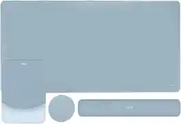 mosiso - Keyboard Mouse Pad Set, 4in1 Large Gaming Mouse Pad+Keyboard Wrist Rest+Mouse Wrist Rest+Coaster (35.43 x 15.75 inch) - Aquamarine