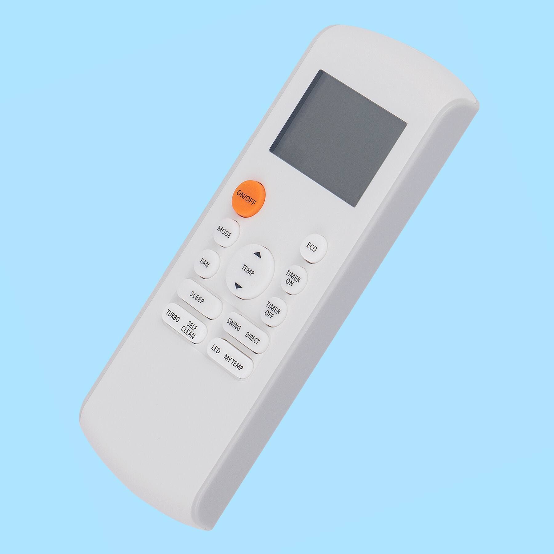 ON/OFF MODE ECO FAN TEMP TIMER ON SLEEP OFF TIMER TURBO SELF SWING CLEAN DIRECT LED MY TEMP