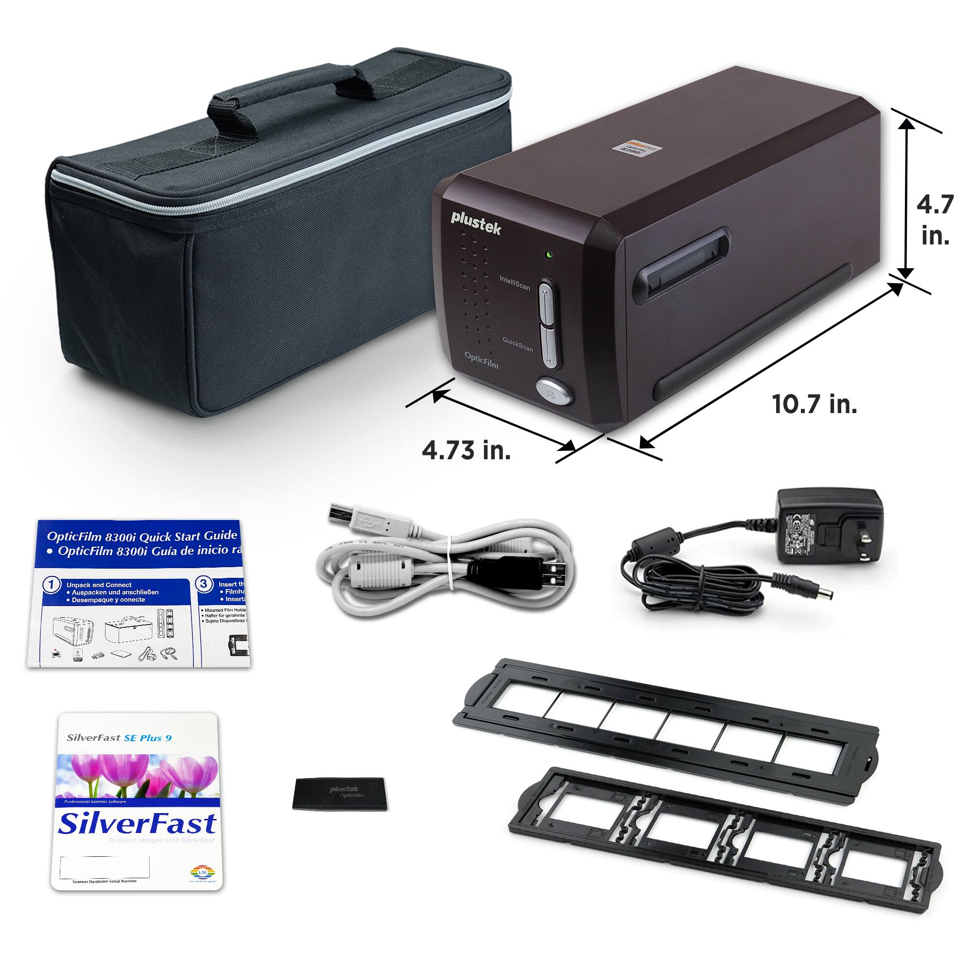 Plustek OpticFilm 8300i SE 35mm Film Scanner + SilverFast SE Plus
