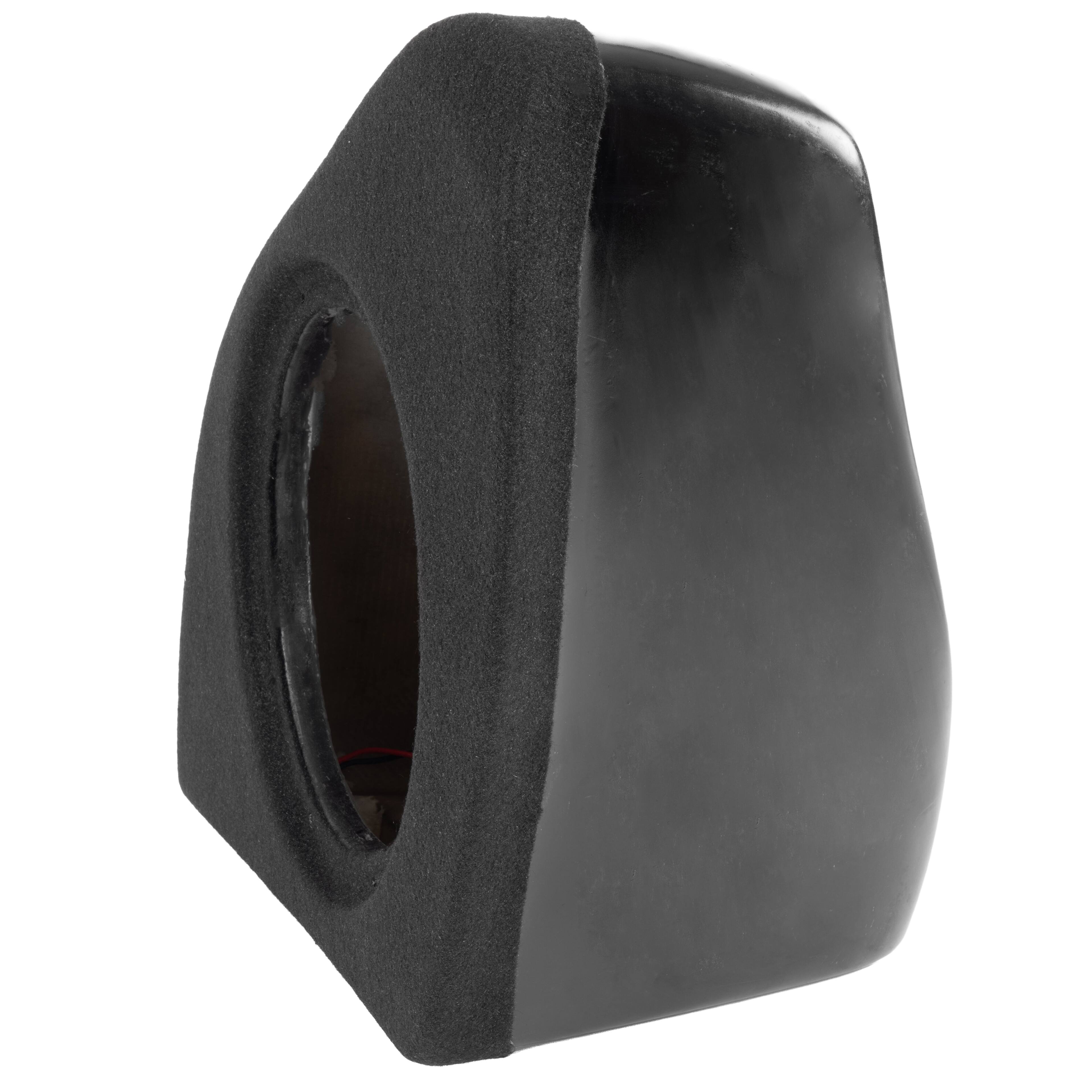 Left. NVX - UBE-TSLAS-G1 BOOST Box Custom Fit 10in Empty Sealed Subwoofer Enclosure for 2012-2020 Tesla Model S, Y.