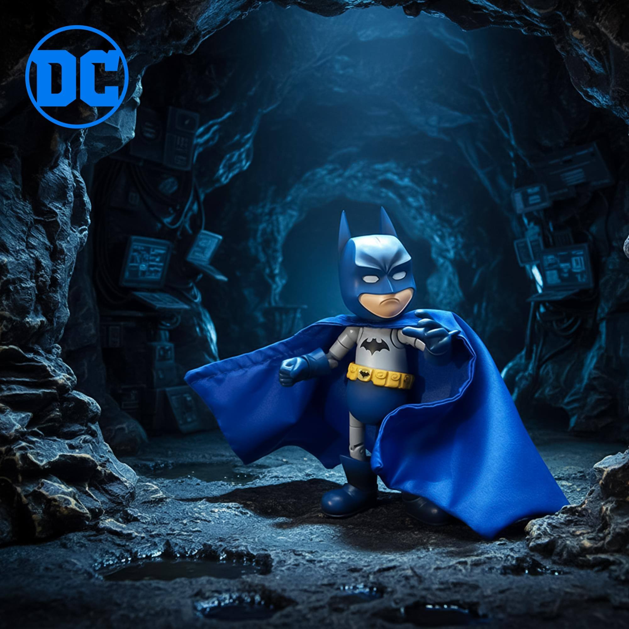 Alt View 4. DC Universe - DC Comics Hybrid Metal Figuration Action Figure | Batman SDCC 2015 Exclusive - Blue.