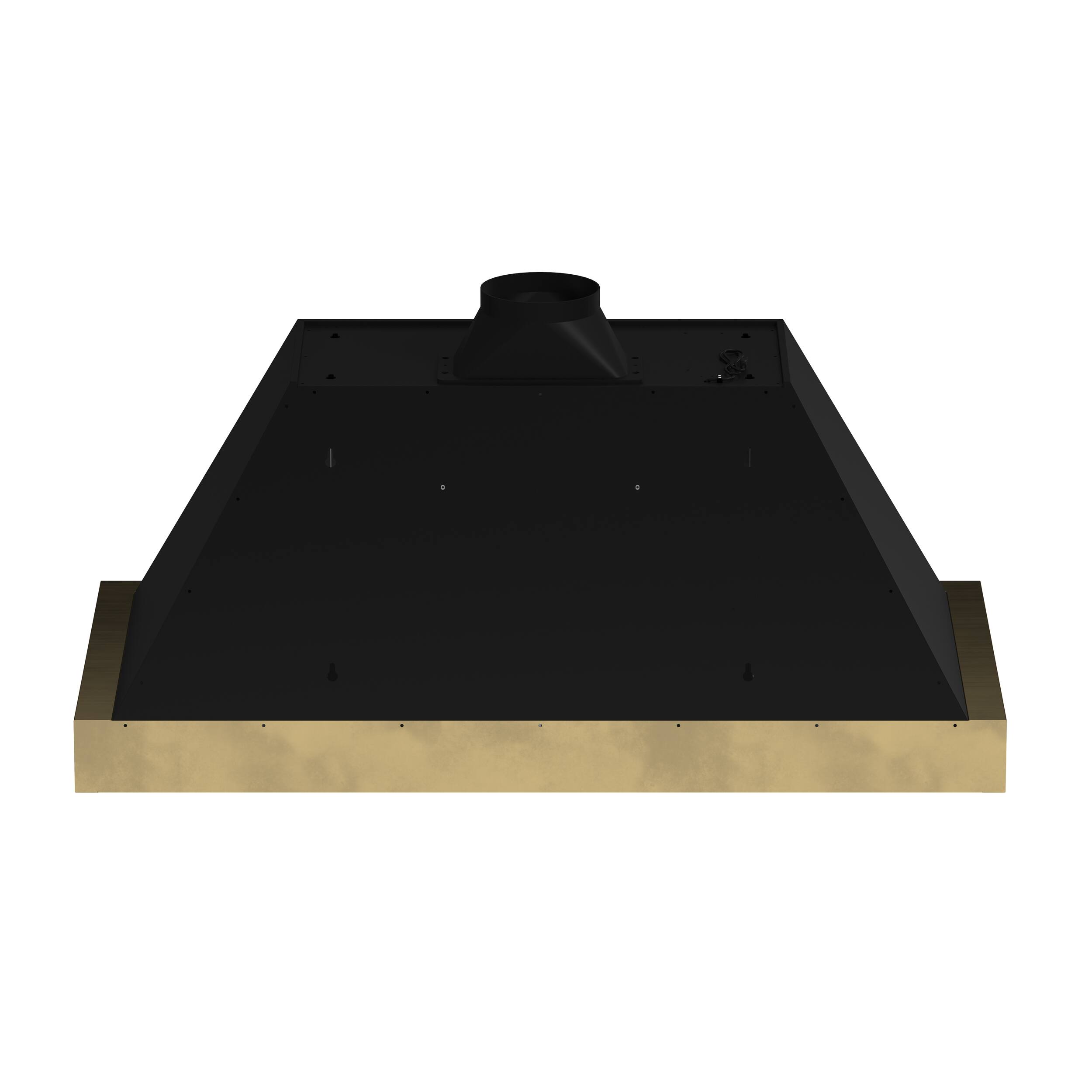 Back. Forno Appliances - Vittorio 48" Vented Range Hood - Black.
