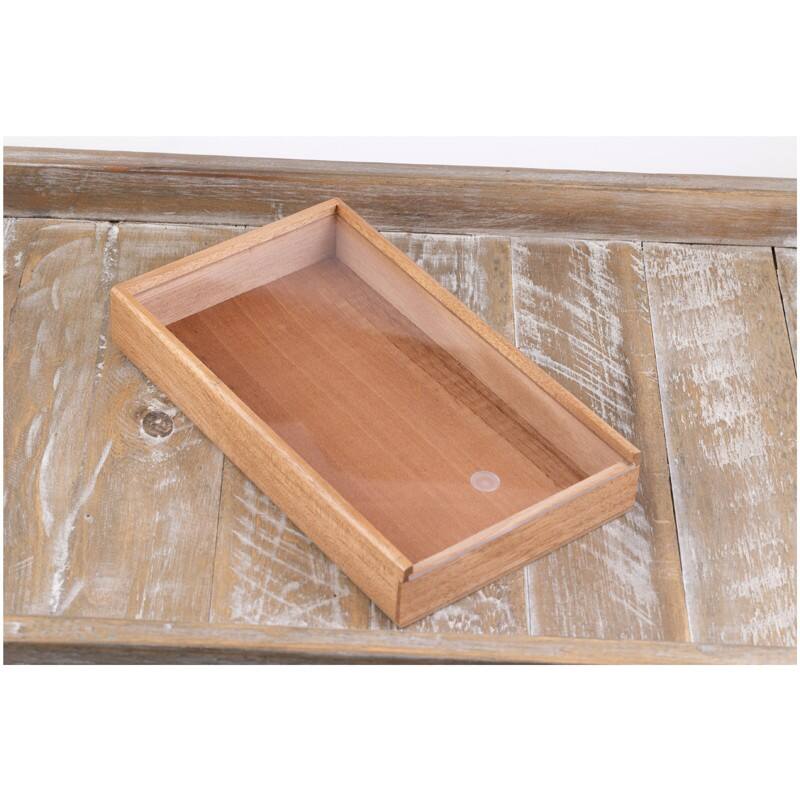 Alt View 1. Prestige - 5 Cigar Promotional Box with Sliding Top - Clear Finish.