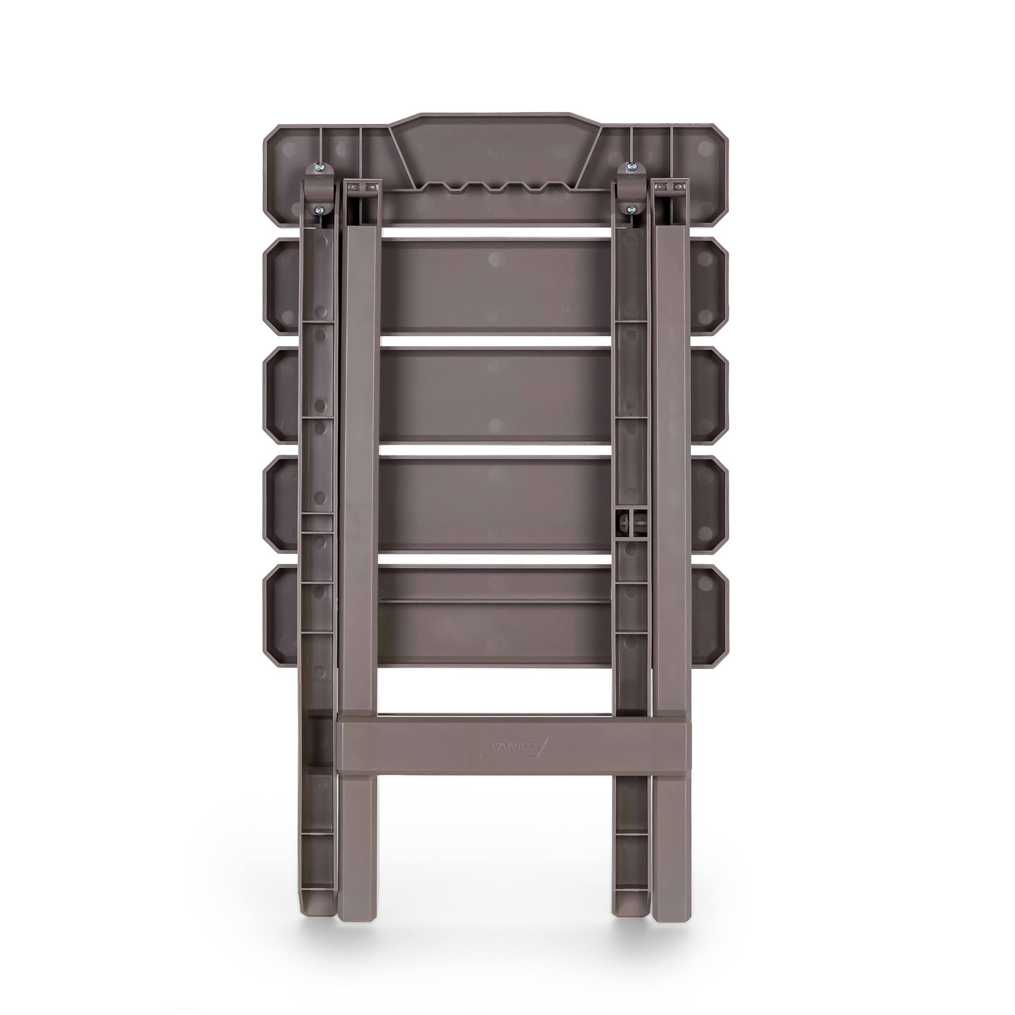 Alt View 5. Camco - Camco Adirondack Portable Outdoor Camping Plastic Folding Side Table, Taupe - Taupe.