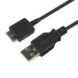 HQRP - USB Sync and Charging Cable for Sony Walkman NWZ-E435, NWZ-E436F, NWZ-E438F, NWZ-E443, NWZ-E443K - Black
