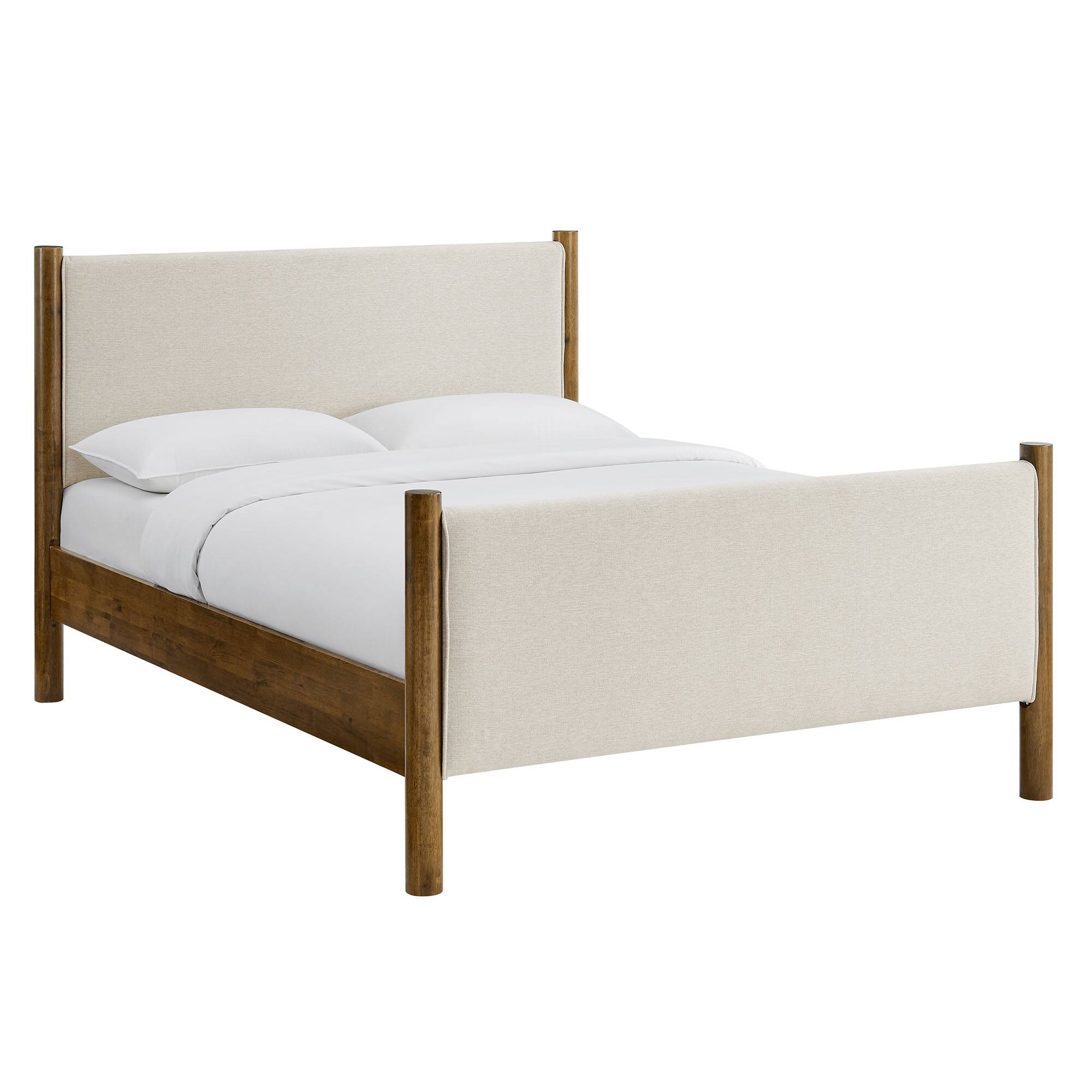Front. Modway - Maven King Size Fabric Upholstered Platform Bed - Ivory.