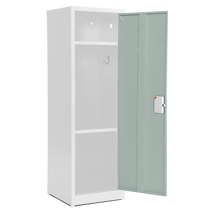 Back. AdirOffice - Storage Locker 629-Series 48" H 1-Tier Steel Locker with Digital Lock - Misty Green.