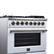 Alt View 5. Forno Appliances - Massimo 5.36 Cu. Ft. Freestanding Dual Fuel True Convection Range with Air Fryer Basket - White.