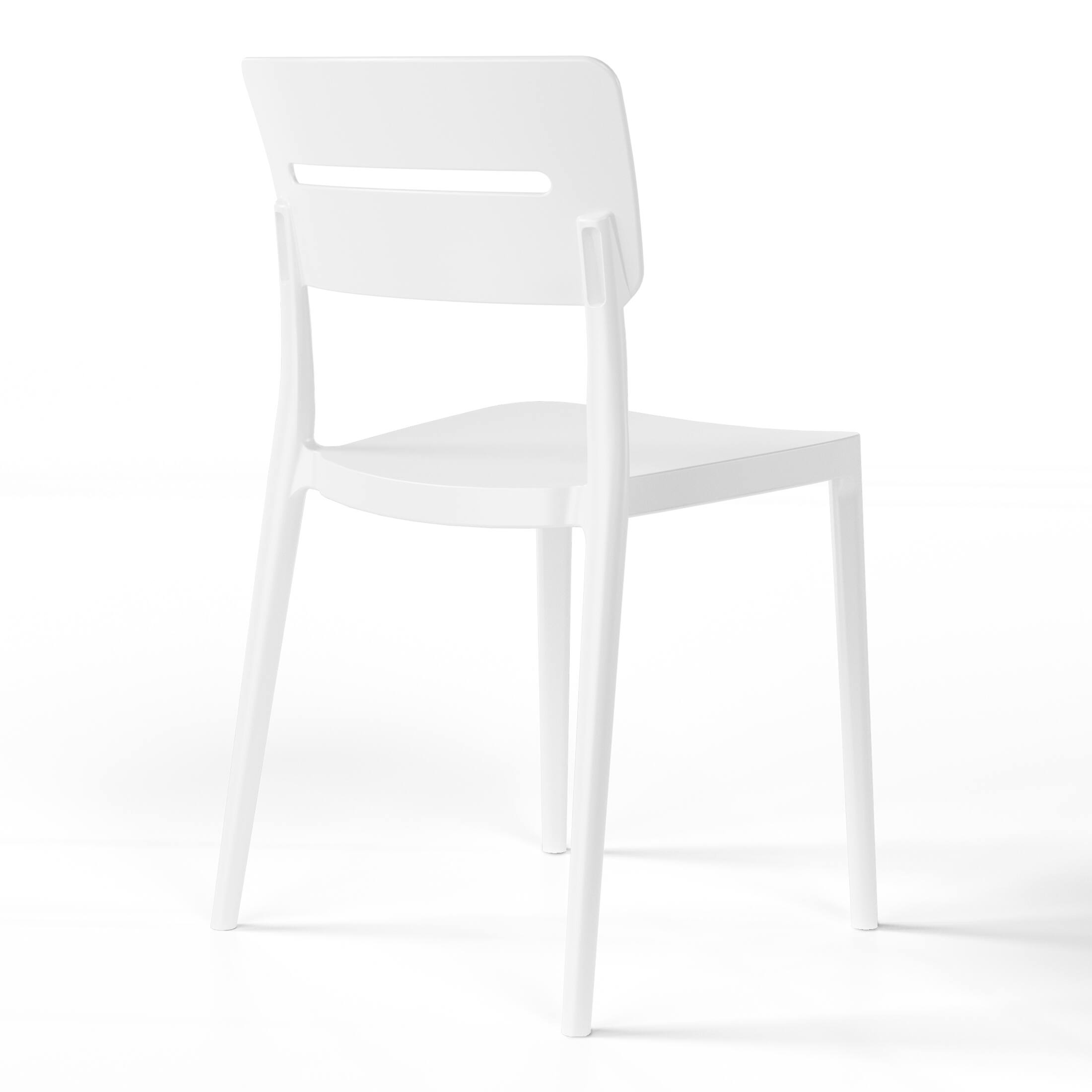 Back. WestinTrends - WestinTrends Playa Outdoor Modern Stackable Plastic Patio Dining Chairs (Set of 2) - White.