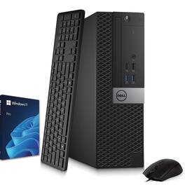 Dell - Refurbished Excellent - OptiPlex Desktop Computer PC | SFF | Intel Core i5-6th 3.20GHz | 8GB DDR4 RAM | 128GB SSD | KB & Mouse | Wi-Fi |Win11 - Black