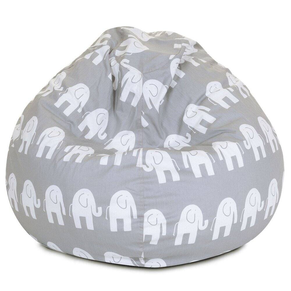 Front. Majestic Home - Large Bean Bag Ellie Gray - Gray.