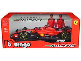 Bburago - Ferrari SF-23 #16 Charles Leclerc Formula One F1 World Championship (2023) "Formula Racing" Series 1/18 Diecast - Orange