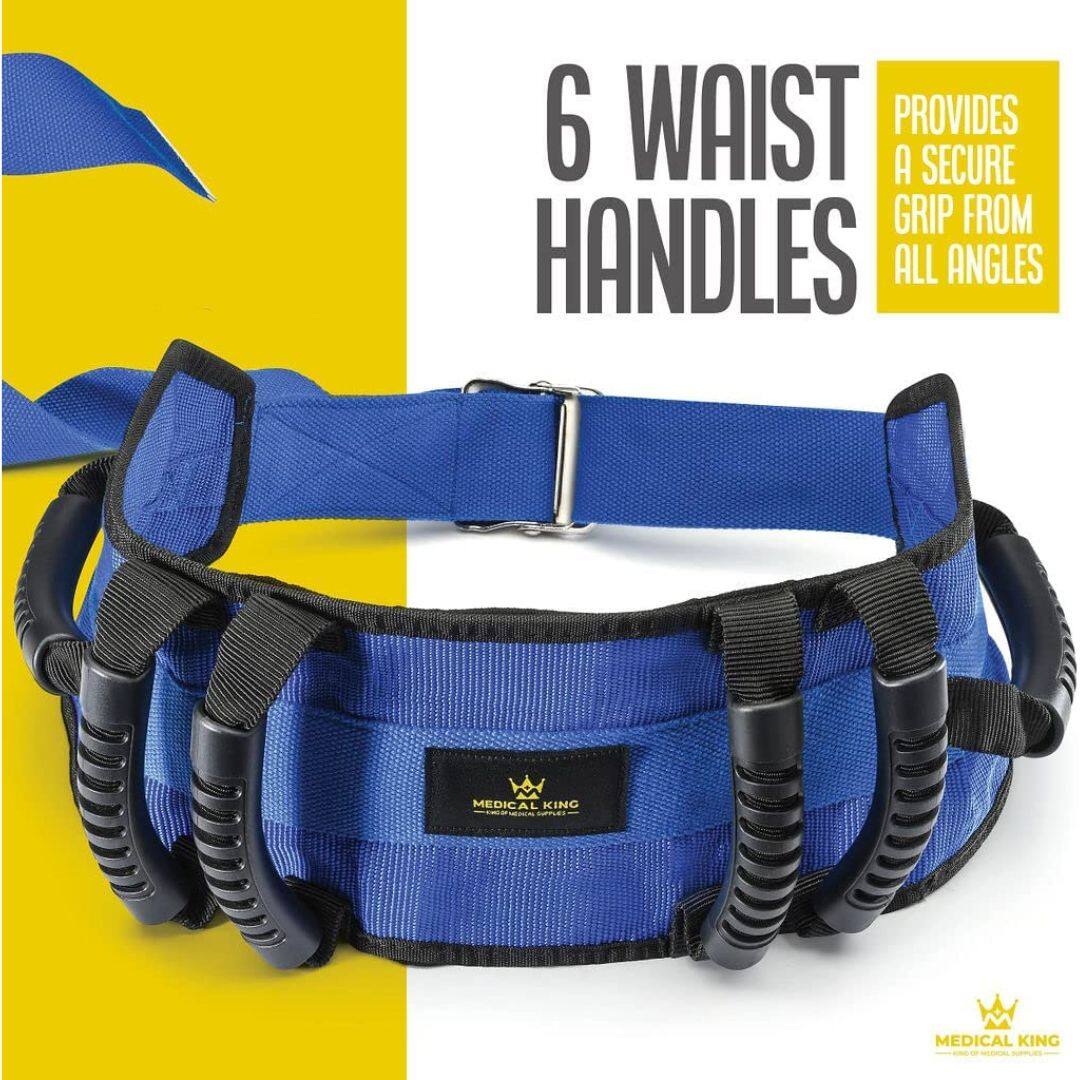 6 WAIST HANDLES  
PROVIDES A SECURE GRIP FROM ALL ANGLES  

MEDICAL KING