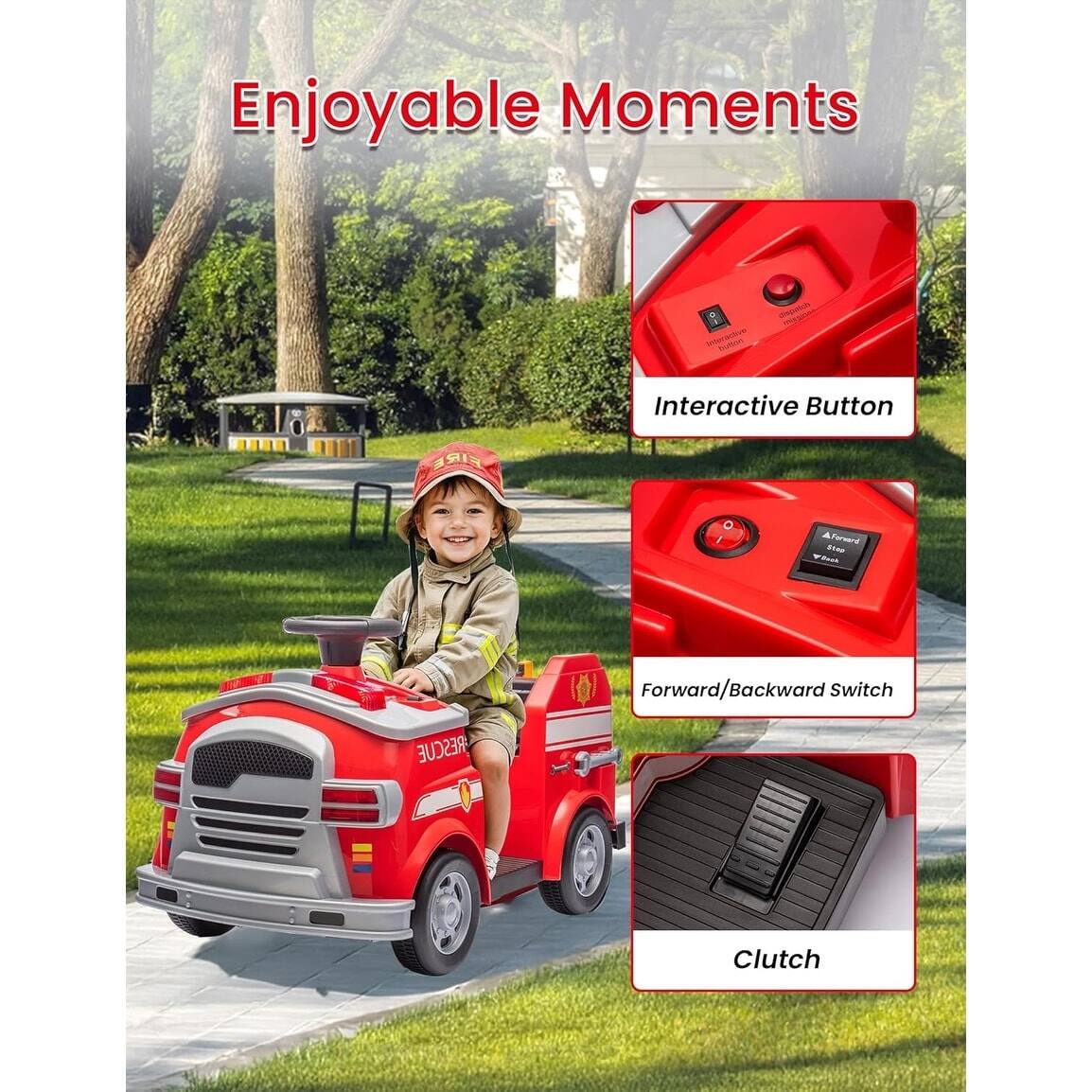 Enjoyable Moments

- Interactive Button
- Forward/Backward Switch
- Clutch
