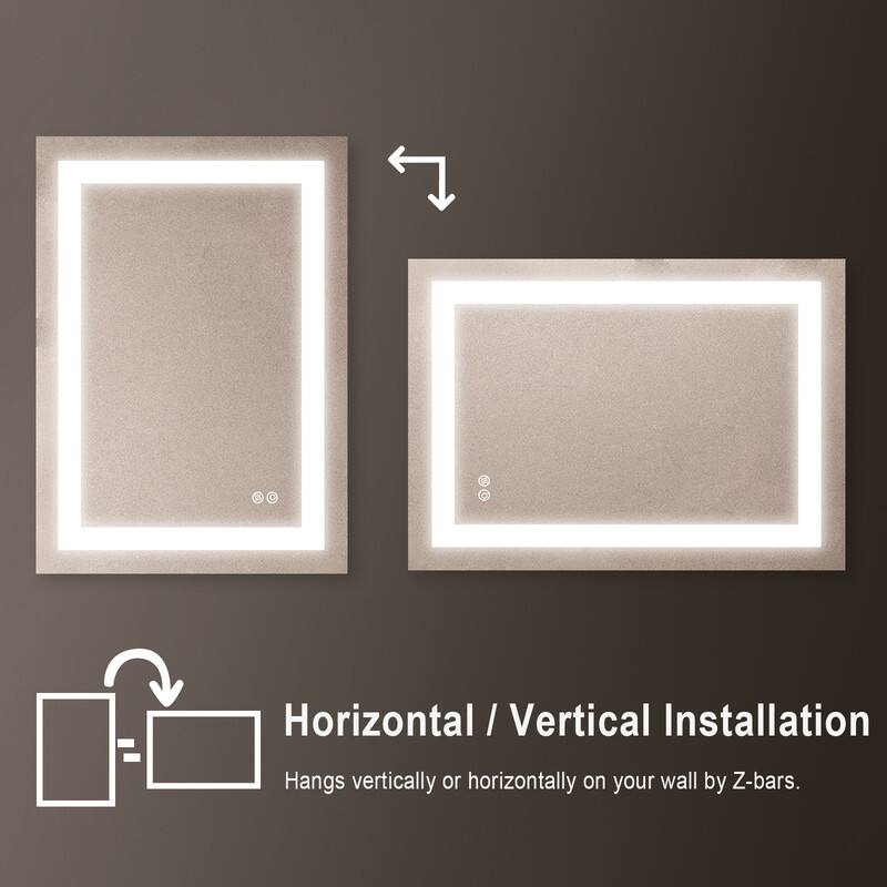 Horizontal / Vertical Installation  
Hangs vertically or horizontally on your wall by Z-bars.