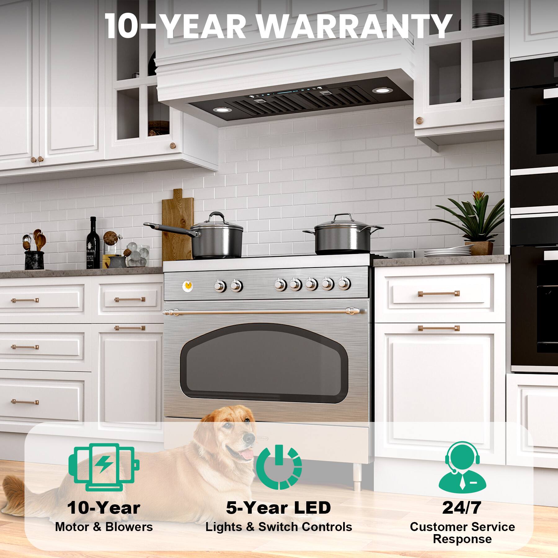 10-YEAR WARRANTY

10-Year Motor & Blowers  
5-Year LED Lights & Switch Controls  
24/7 Customer Service Response