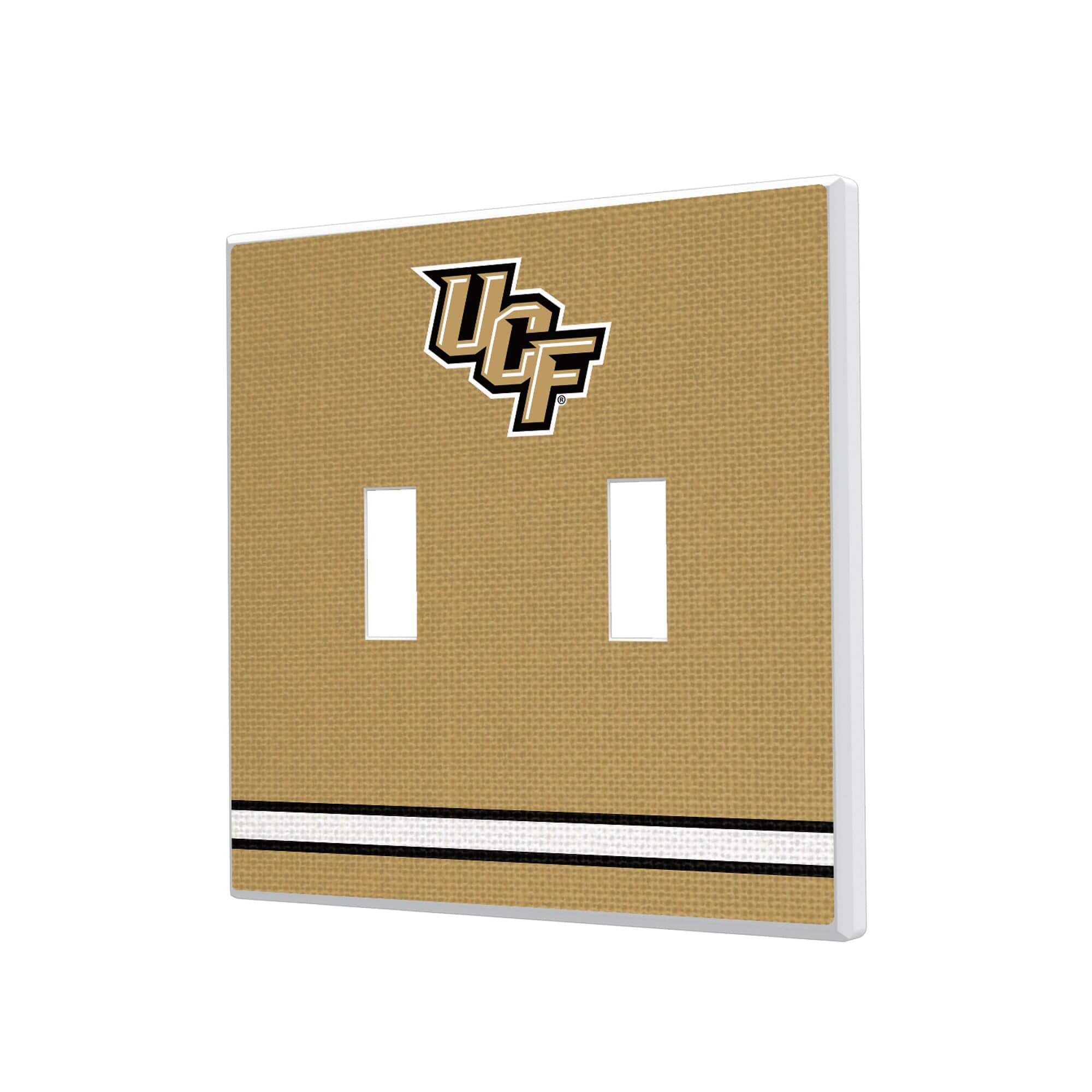 Keyscaper - UCF Knights Stripe Design Double Toggle Light Switch Plate - Multicolor